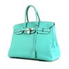 Hermes Birkin 35 cm handbag in blue Lagon togo leather - 00pp thumbnail
