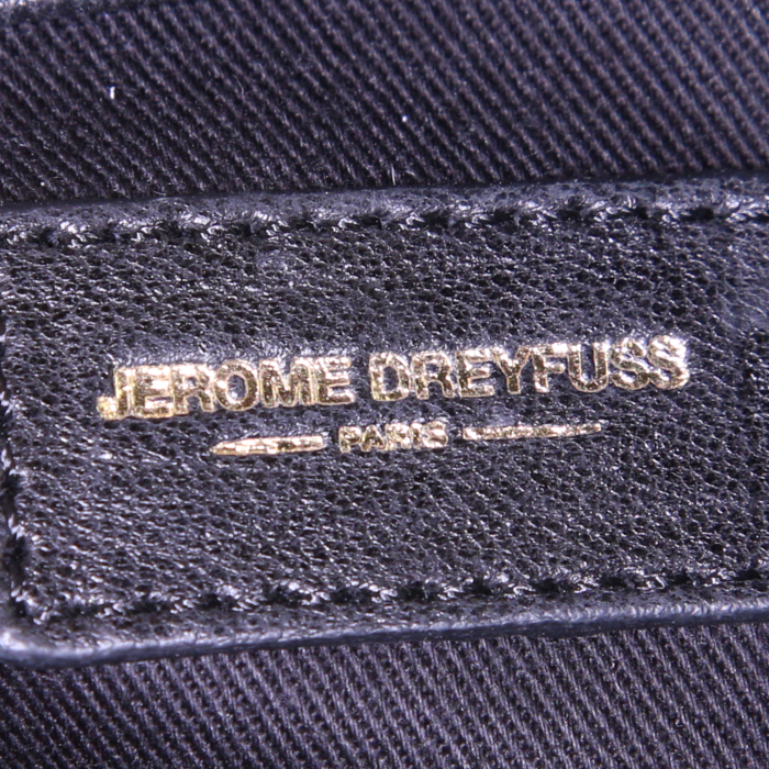 Jerome Dreyfuss Billy M bag in black burnished leather - Detail D3