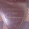 Borsa Louis Vuitton Speedy 35 in tela cerata con motivo a scacchi ebano e pelle marrone - Detail D3 thumbnail
