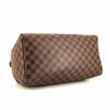 Bolso de mano Louis Vuitton Speedy 35 en lona a cuadros revestida ébano y cuero marrón - Detail D4 thumbnail