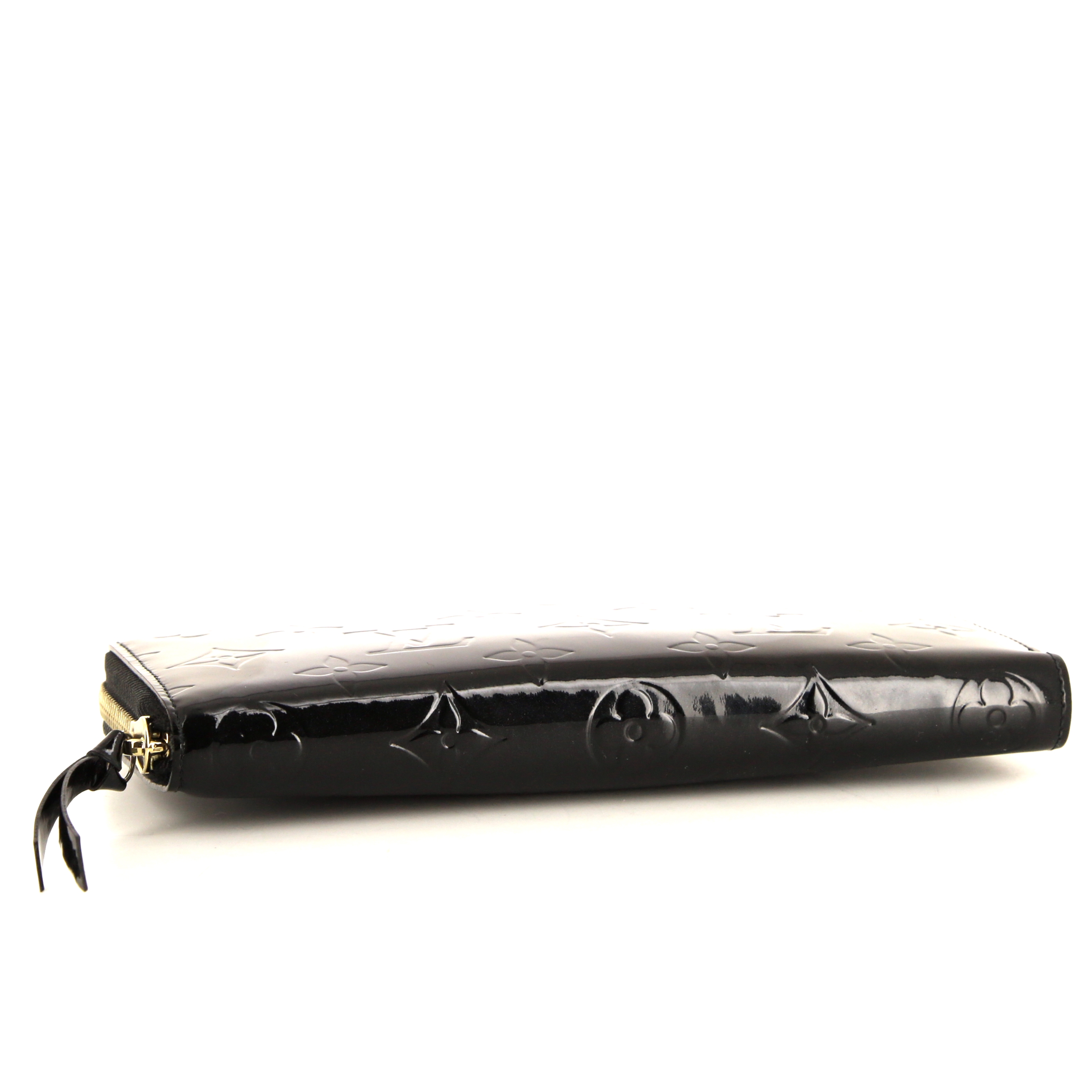 Louis Vuitton Zippy wallet in black monogram patent leather - Detail D4