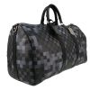 Louis Vuitton  Editions Limitées travel bag  in grey and black coated canvas  and black leather - Detail D3 thumbnail