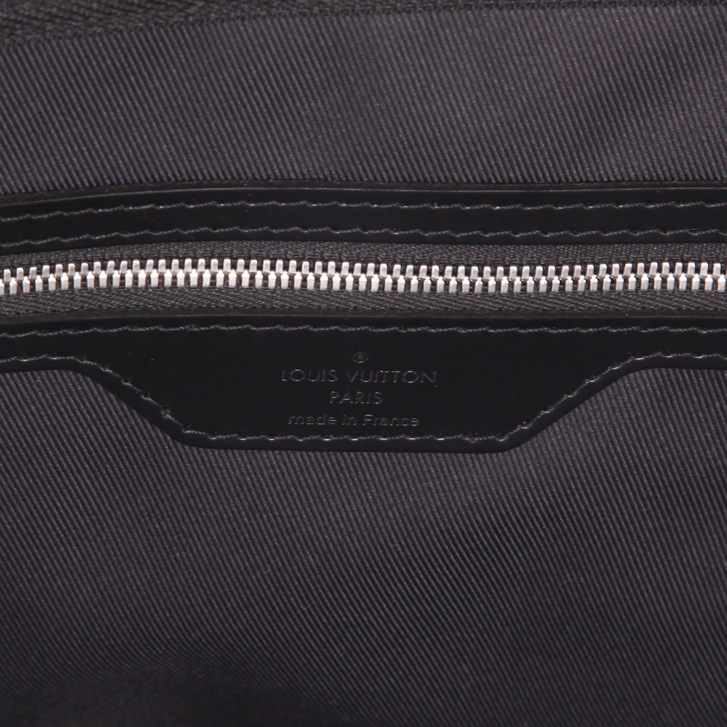 Borsa da viaggio Louis Vuitton Keepall 50 Editions Limitées in tela cerata grigia e nera e pelle nera - Detail D6