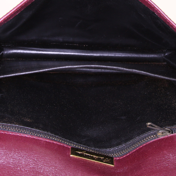 Borsa a tracolla Balenciaga Vintage in pelle bordeaux - Detail D2