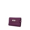 Portafogli Hermès Kelly wallet modello medio in capra viola - 00pp thumbnail