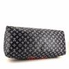 Louis Vuitton Keepall Upside Down Editions Limitées travel bag in blue, white and red monogram canvas and blue leather - Detail D5 thumbnail