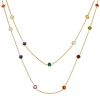 Chaumet Amour "Aimons Toujours Aimons Encore" long necklace in yellow gold and colored stones - 00pp thumbnail