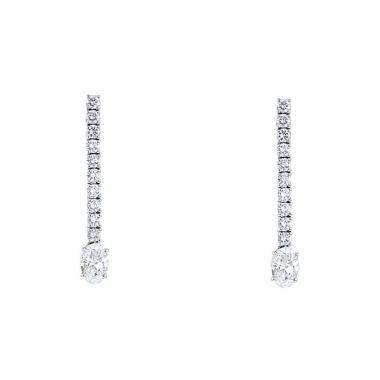 Chaumet Twin Jazz pendants earrings in white gold and diamonds
