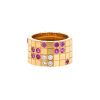 Cartier Lanière large model ring in yellow gold,  diamonds and sapphires - 00pp thumbnail