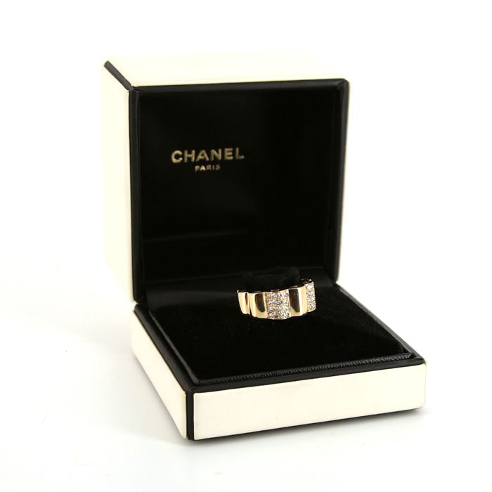 Bague Chanel Profil en or jaune et diamants - Detail D2