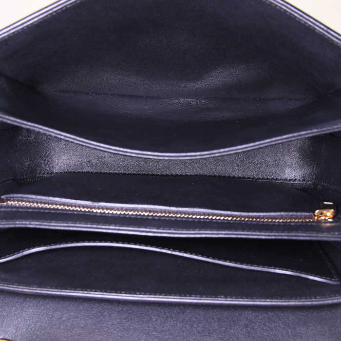 Sac bandoulière Celine C Bag moyen modèle en cuir noir - Detail D3