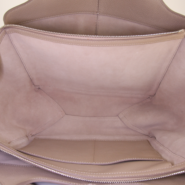 Borsa Céline Tri-Fold in pelle martellata beige - Detail D2