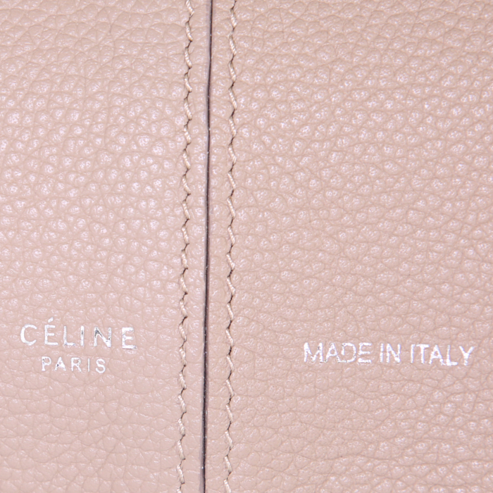 Borsa Céline Tri-Fold in pelle martellata beige - Detail D3