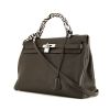 Hermes Kelly 35 cm large handbag in anthracite grey togo leather - 00pp thumbnail
