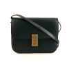 Céline Classic Box shoulder bag in green box leather - 360 thumbnail