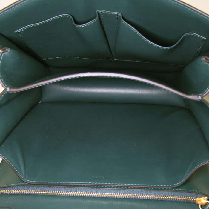 Sac bandoulière Céline Classic Box en cuir box vert - Detail D2