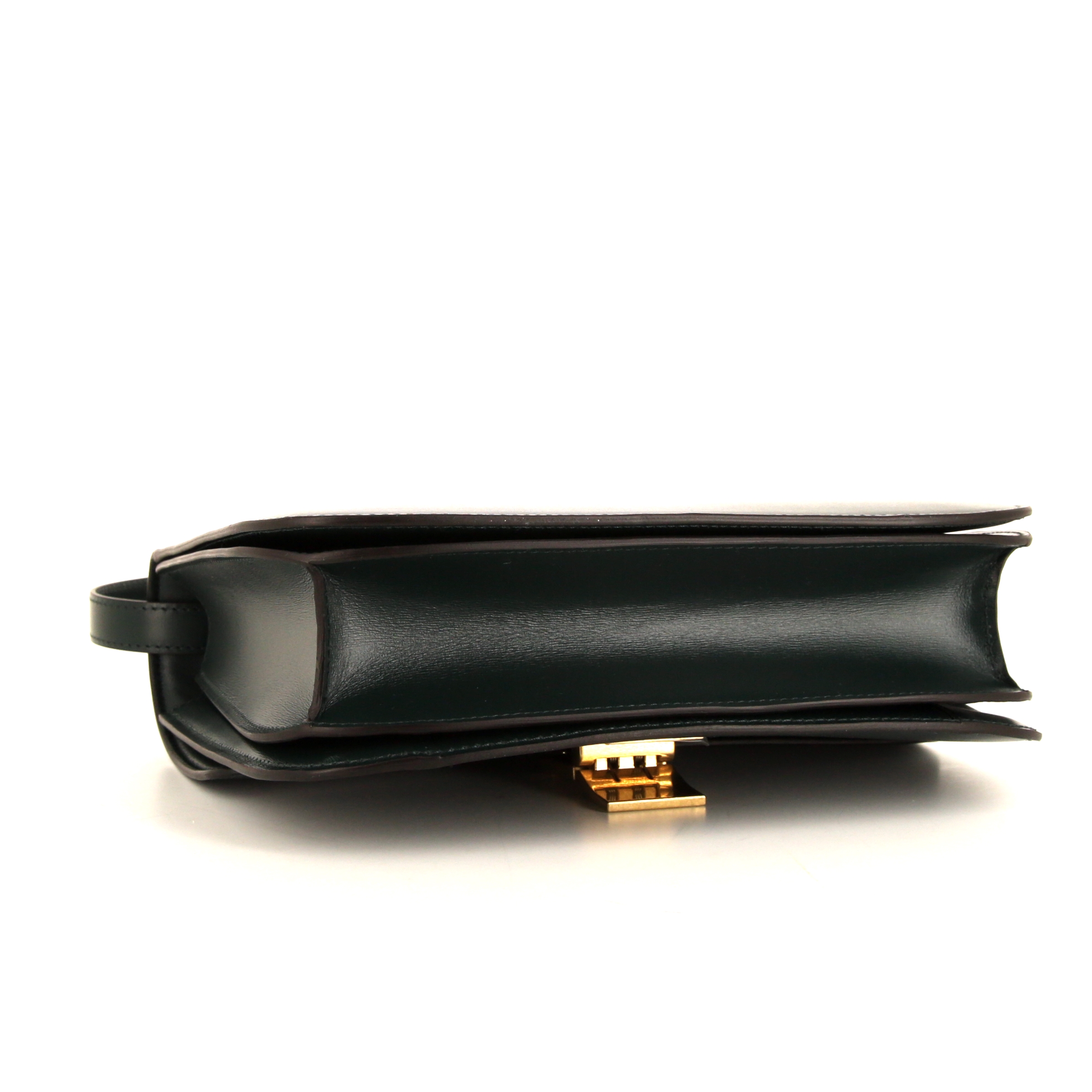 Céline Classic Box shoulder bag in green box leather - Detail D4