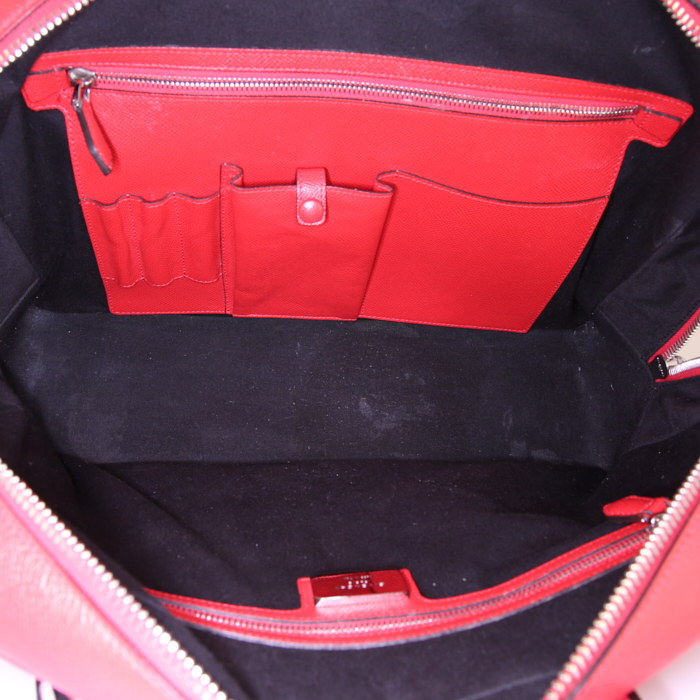 Bolso 24 horas en cuero rojo - Detail D2