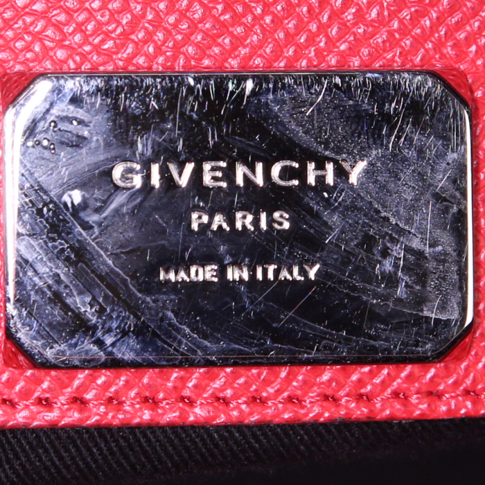 Sac 24 heures en cuir rouge - Detail D3