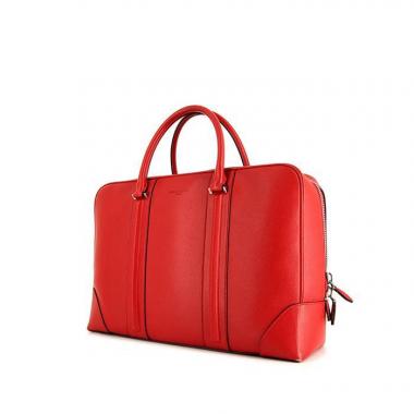 Sac 24 heures en cuir rouge