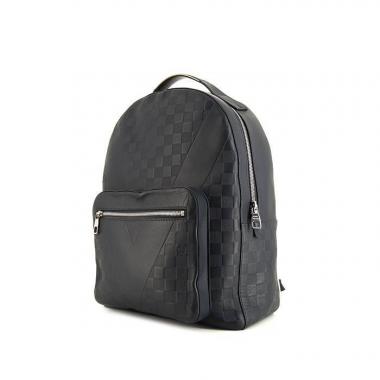 Zaino Louis Vuitton America's Cup in cuoio con fantasia a scacchi blu Cobalt