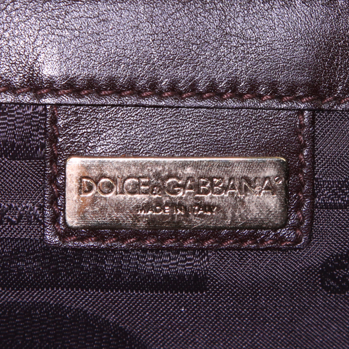 Bolsito de mano Dolce & Gabbana en piel de pitón roja - Detail D4