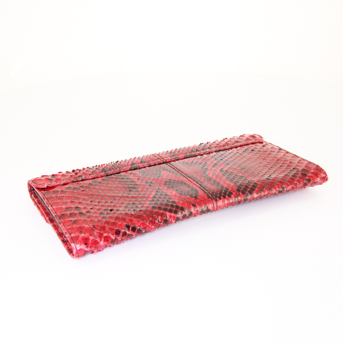 Bolsito de mano Dolce & Gabbana en piel de pitón roja - Detail D5