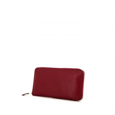 Billetera Hermes Silkin en cuero epsom rojo