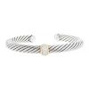 Bracciale a cerchio David Yurman Cable Classique in argento,  oro giallo e diamanti - 00pp thumbnail