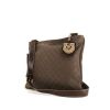 Gucci shoulder bag in brown monogram canvas and brown leather - 00pp thumbnail