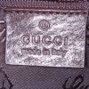Gucci shoulder bag in brown monogram canvas and brown leather - Detail D3 thumbnail