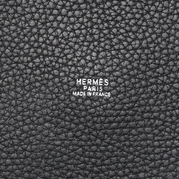 Sac à main Hermes Picotin grand modèle en cuir togo noir - Detail D3