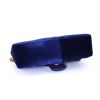 Gucci GG Marmont mini shoulder bag in blue quilted velvet - Detail D5 thumbnail