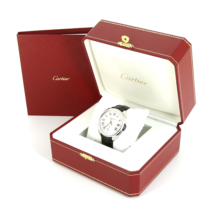 Reloj Cartier Clé de oro blanco Ref :  3849 Circa  2010 - Detail D3