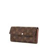 Louis Vuitton Sarah wallet in brown monogram canvas and brown leather - 00pp thumbnail