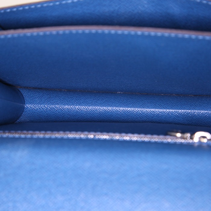 Sac bandoulière Louis Vuitton Monceau en cuir épi bleu - Detail D3