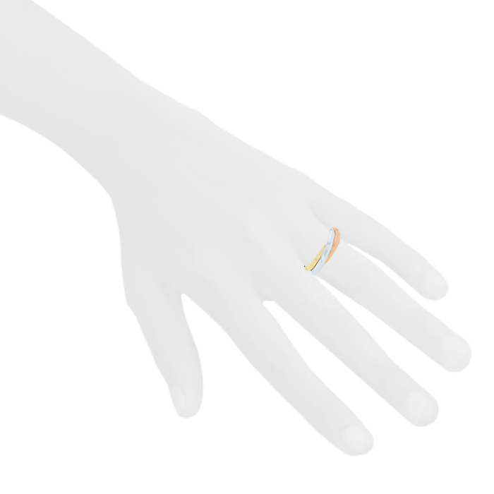 Bague Cartier Trinity petit modèle en 3 ors, taille 50 - Detail D1