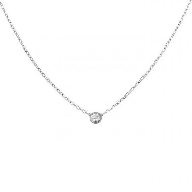 Collana Cartier Diamant Léger modello piccolo in oro bianco e diamante