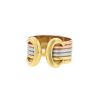 Open Cartier C de Cartier large model ring in yellow gold,  pink gold and white gold - 00pp thumbnail