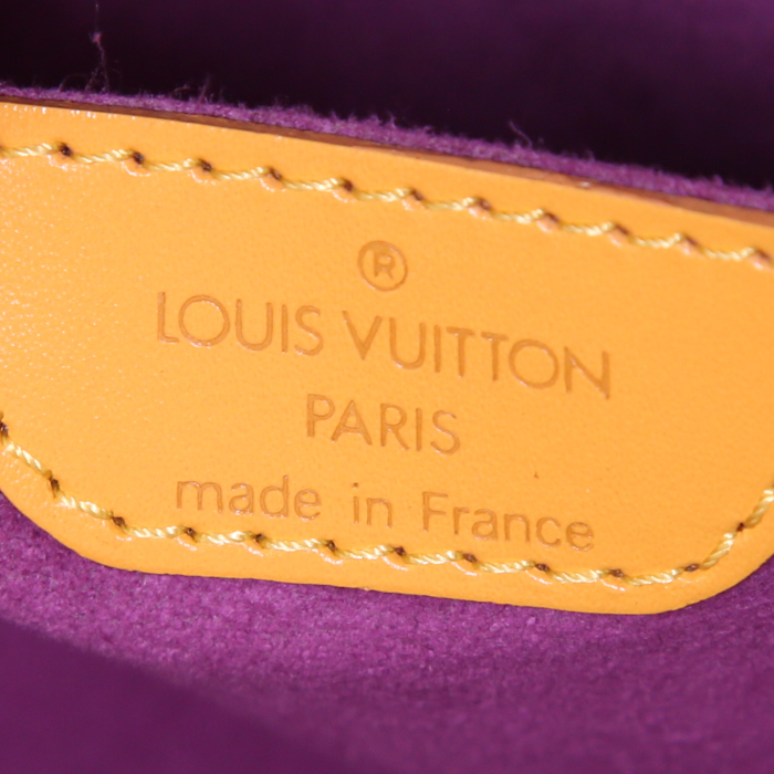 Bolso de mano Louis Vuitton Saint Jacques modelo pequeño en cuero Epi amarillo - Detail D3