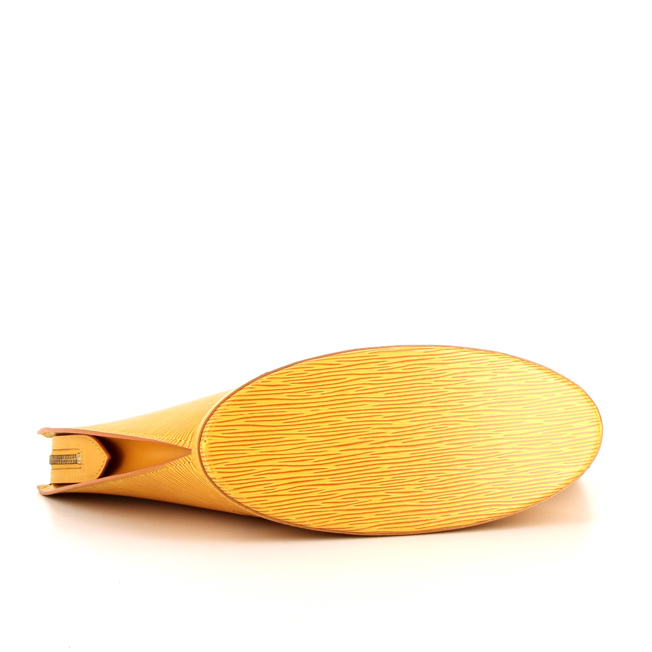 Bolso de mano Louis Vuitton Saint Jacques modelo pequeño en cuero Epi amarillo - Detail D4