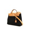 Hermes Herbag small model bag worn on the shoulder or carried in the hand in black canvas and natural leather - 00pp thumbnail