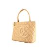 Sac à main Chanel Medaillon - Bag en cuir grainé matelassé beige - 00pp thumbnail