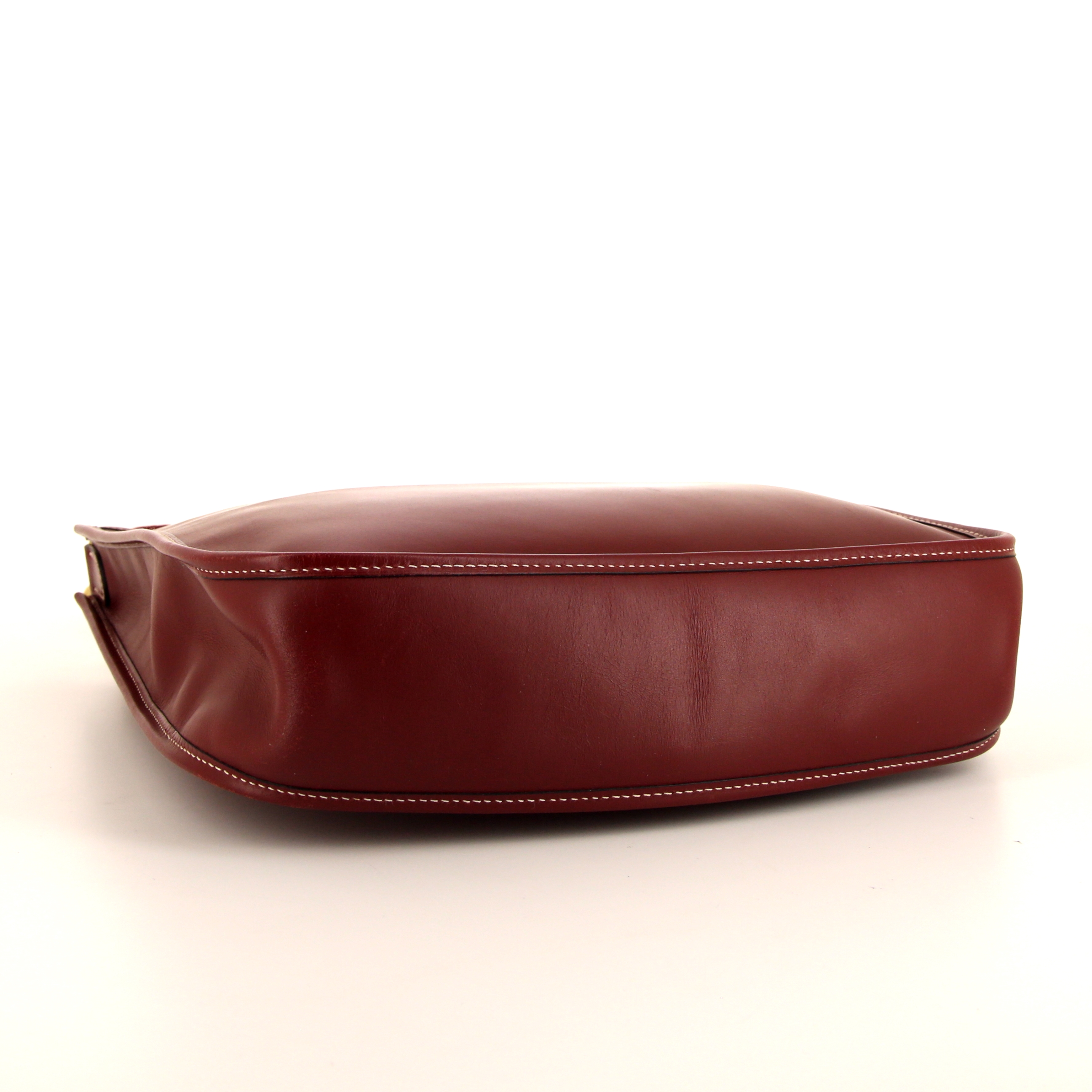 Borsa a tracolla Hermes Evelyne modello piccolo in pelle box rosso H - Detail D4