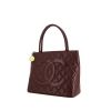 Chanel Medaillon - Bag handbag in burgundy quilted grained leather - 00pp thumbnail