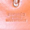 Bolso para llevar al hombro o en la mano Hermes Herbag modelo grande en lona beige y cuero natural - Detail D4 thumbnail