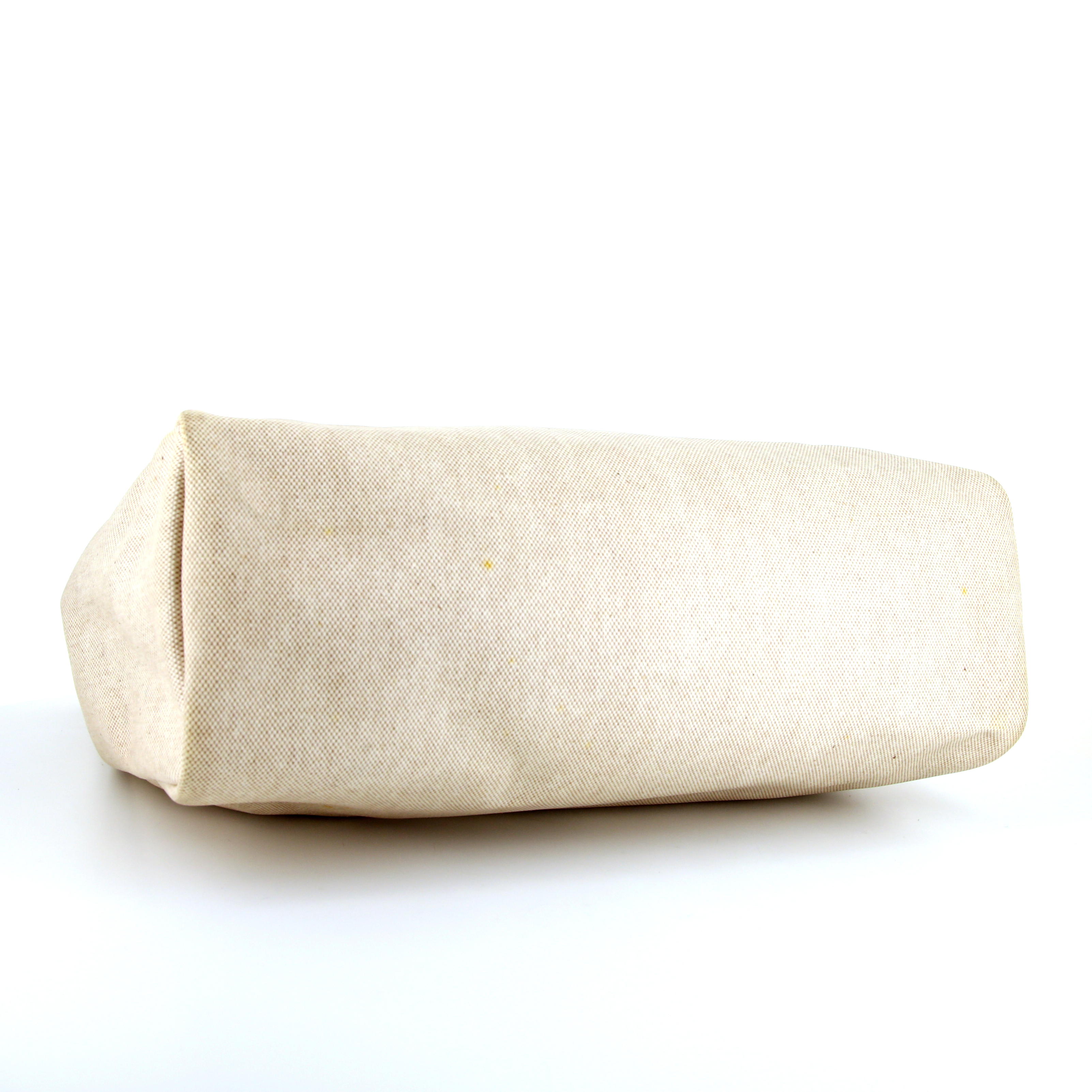 Sac porté épaule ou main Hermes Herbag grand modèle en toile beige et cuir naturel - Detail D5