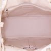 Chanel shopping bag in beige raphia and beige leather - Detail D3 thumbnail
