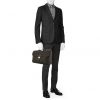 Borsa portadocumenti Hermès Sac à dépêches in pelle togo marrone scuro - Detail D1 thumbnail