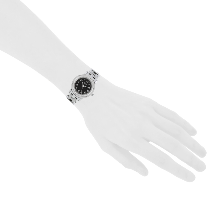 Hermes Clipper watch in stainless steel Ref:  CL4.210 Circa  1990 - Detail D1